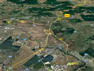 Harta satelit teren vanzare-cumparare Moara Vlăsiei Ilfov
